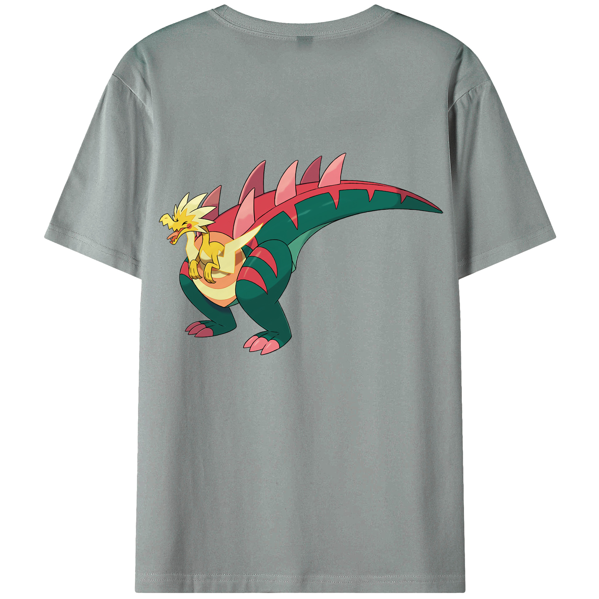 （画像用） ポケットモンスター Pokémon 綿100％ メンズ半袖Tシャツ（バックプリント） 通気性